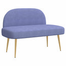 Polstret bænk med ryg Jeans Blå 110 x 60 x 76 cm Polyester