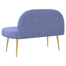 Polstret bænk med ryg Jeans Blå 110 x 60 x 76 cm Polyester