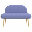 Polstret bænk med ryg Jeans Blå 110 x 60 x 76 cm Polyester