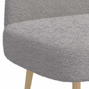 Polstret bænk med ryg Lysegrå 110 x 60 x 76 cm Bouclé