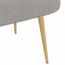 Polstret bænk med ryg Lysegrå 110 x 60 x 76 cm Bouclé