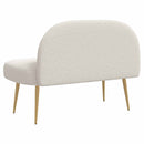 Polstret bænk med ryg Cremefarvet 110 x 60 x 76 cm Bouclé