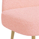 Polstret bænk med ryg Lyserød 110 x 60 x 76 cm Bouclé