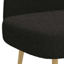 Polstret bænk med ryg Sort 110 x 60 x 76 cm Bouclé
