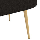 Polstret bænk med ryg Sort 110 x 60 x 76 cm Bouclé