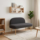 Polstret bænk med ryg Sort 110 x 60 x 76 cm Bouclé