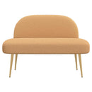 Polstret bænk med ryg Beige 110 x 60 x 76 cm Bouclé
