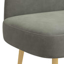 Polstret bænk med ryg Lysegrå 110 x 60 x 76 cm Velourstof