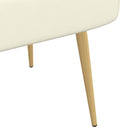 Polstret bænk med ryg Cremefarvet 110 x 60 x 76 cm Velourstof