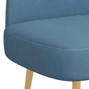Polstret bænk med ryg Blå 110 x 60 x 76 cm Velourstof