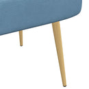 Polstret bænk med ryg Blå 110 x 60 x 76 cm Velourstof
