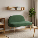 Polstret bænk med ryg Junglegrøn 110 x 60 x 76 cm Velourstof