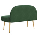 Polstret bænk med ryg Junglegrøn 110 x 60 x 76 cm Velourstof