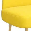 Polstret bænk med ryg Lysegul 110 x 60 x 76 cm Velourstof