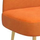 Polstret bænk med ryg Orange 110 x 60 x 76 cm Velourstof