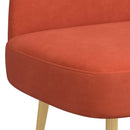 Polstret bænk med ryg Rød orange 110 x 60 x 76 cm Velourstof