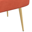 Polstret bænk med ryg Rød orange 110 x 60 x 76 cm Velourstof