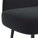 Polstret bænk med ryg Sort 110 x 60 x 76 cm Fløjl
