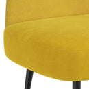 Polstret bænk med ryg Gul 110 x 60 x 76 cm Fløjl