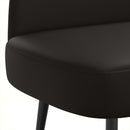 Polstret bænk med ryg Sort 110 x 60 x 76 cm Kunstlæder