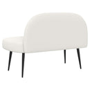 Polstret bænk med ryg Hvid 110 x 60 x 76 cm Kunstlæder