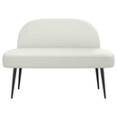 Polstret bænk med ryg Hvid 110 x 60 x 76 cm Kunstlæder