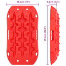Traction Board 2 pcs Rød 57,5 x 30,5 x 5,5 cm Forstærket nylon