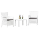 Lounge sæt med pude 3 pcs Hvid PP