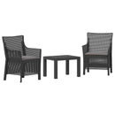 Lounge sæt med pude 3 pcs Antracit PP