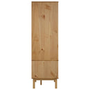 Garderobeskab OTTA Sort 76,5 x 53 x 172 cm Massivt fyrretræ