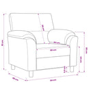 Sofa Cremefarvet 94 x 85 x 93 cm Fløjl