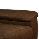 Sofa Brun 214 x 90 x 95 cm Faux Suede Læder