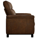 Sofa Brun 214 x 90 x 95 cm Faux Suede Læder