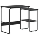 Skrivebord med opbevaring Sort eg 100 x 50 x 75 cm