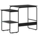 Skrivebord med opbevaring Sort eg 100 x 50 x 75 cm