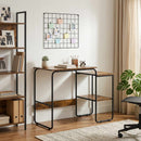 Skrivebord med opbevaring Røget eg 100 x 50 x 75 cm