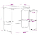 Skrivebord med opbevaring Røget eg 100 x 50 x 75 cm
