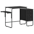Skrivebord med opbevaring Sort eg 120 x 50 x 75 cm