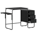 Skrivebord med opbevaring Sort eg 120 x 50 x 75 cm