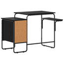 Skrivebord med opbevaring Sort eg 120 x 50 x 75 cm