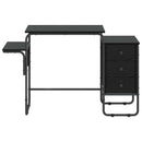 Skrivebord med opbevaring Sort eg 120 x 50 x 75 cm