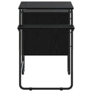 Skrivebord med opbevaring Sort eg 120 x 50 x 75 cm