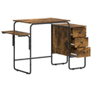 Skrivebord med opbevaring Røget eg 120 x 50 x 75 cm
