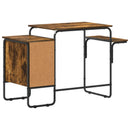 Skrivebord med opbevaring Røget eg 120 x 50 x 75 cm