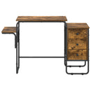 Skrivebord med opbevaring Røget eg 120 x 50 x 75 cm