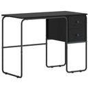Skrivebord med opbevaring Sort eg 100 x 50 x 75 cm