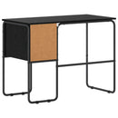Skrivebord med opbevaring Sort eg 100 x 50 x 75 cm