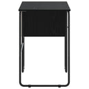 Skrivebord med opbevaring Sort eg 100 x 50 x 75 cm