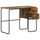 Skrivebord med opbevaring Røget eg 100 x 50 x 75 cm