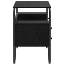 Skrivebord med opbevaring Sort eg 145 x 50 x 75 cm